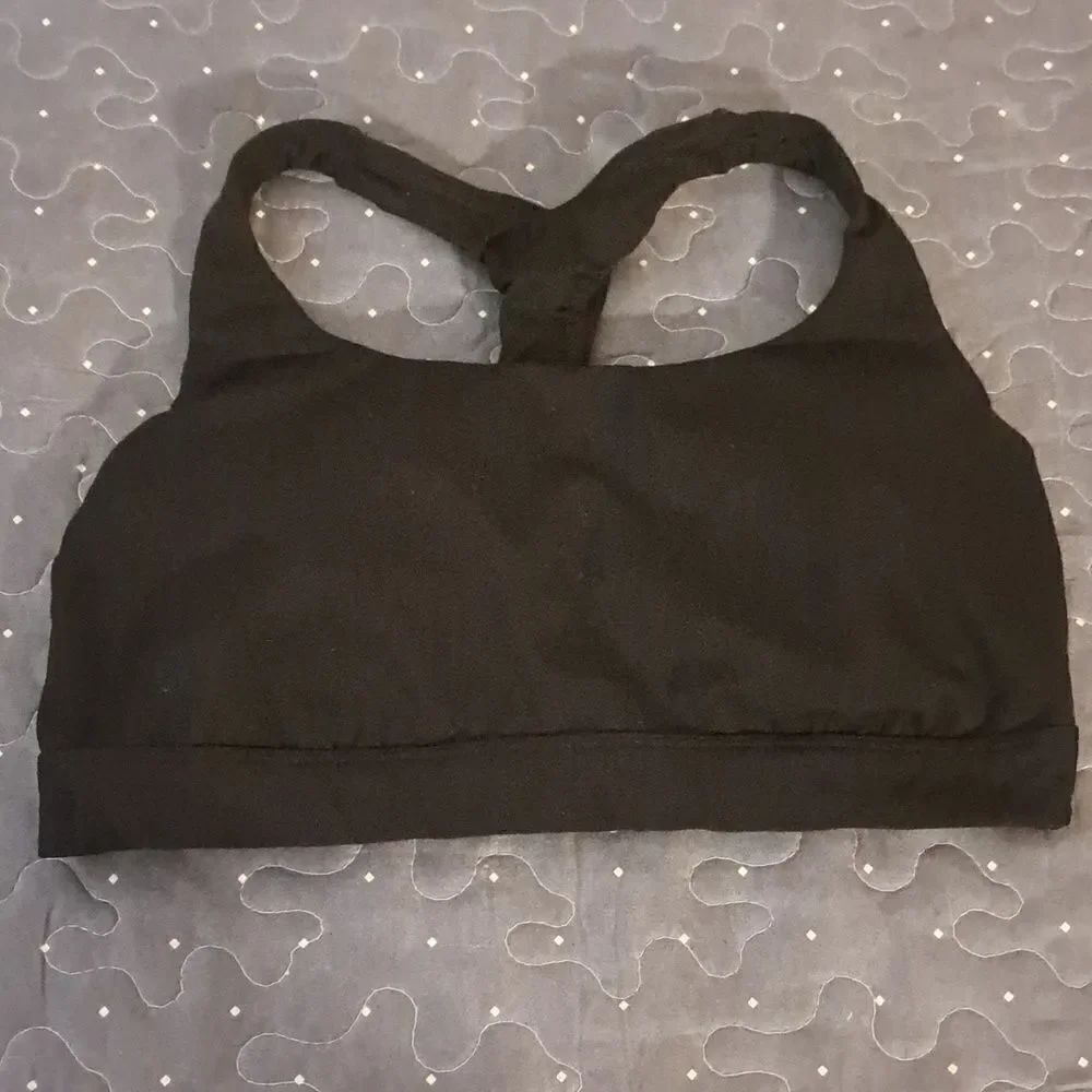 all in motion black sports bra size medium